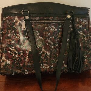 Patricia Nash satchel, Scarlet Blooms learlther